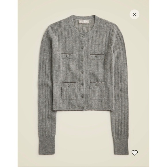 J. Crew Sweaters - NWT J. Crew Sz M Featherweight Cashmere Pointelle Cardigan $138
